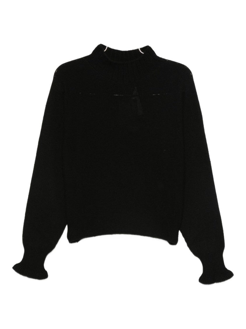 Twin-Set Wool Blend Sweater With High Neckline