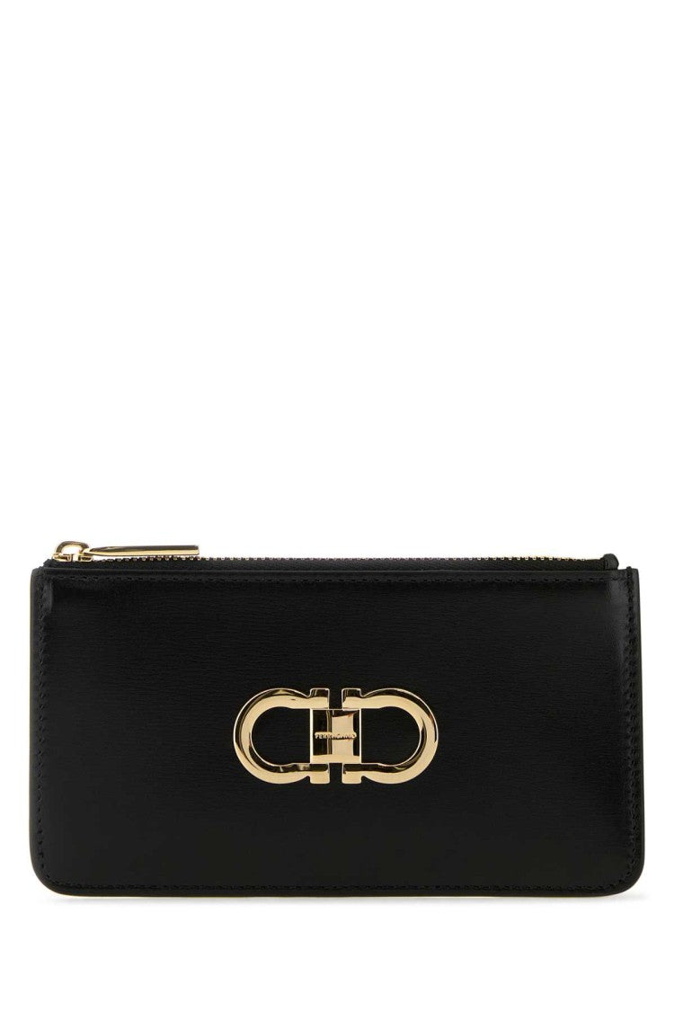 Salvatore Ferragamo Black Leather Wallet