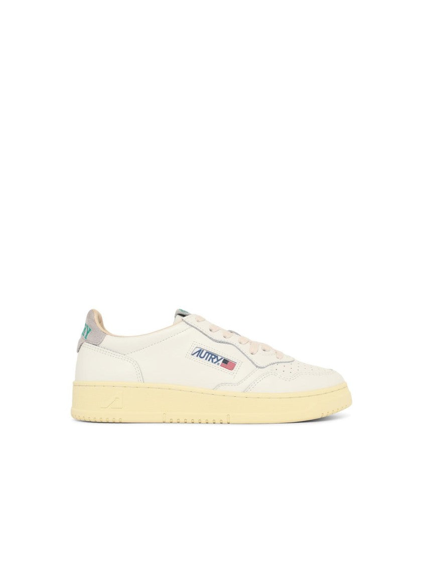Autry 'Medalist Low' White Leather Sneakers