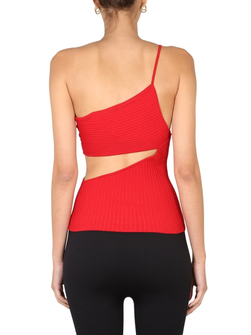 Andreâdamo Asymmetrical One-Piece Top With Cut-Out Detail