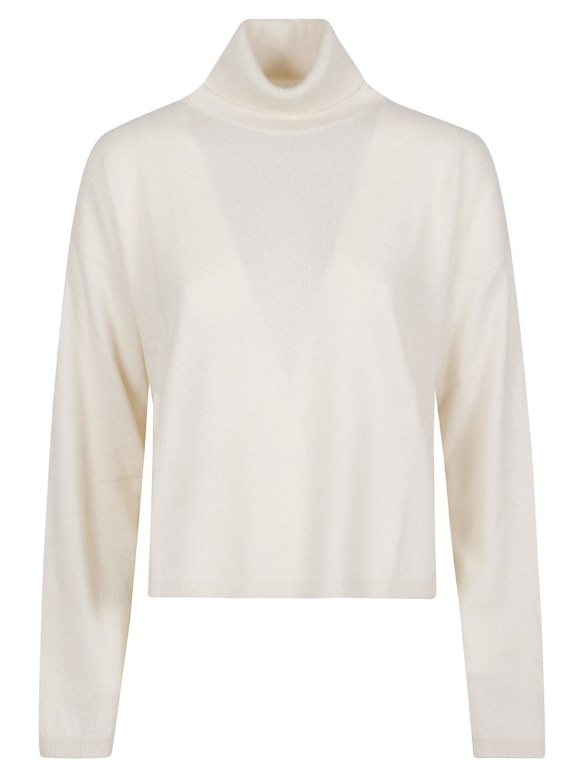 Woolrich Comfort Turtle Neck Cropped Wool-Blend Turtleneck