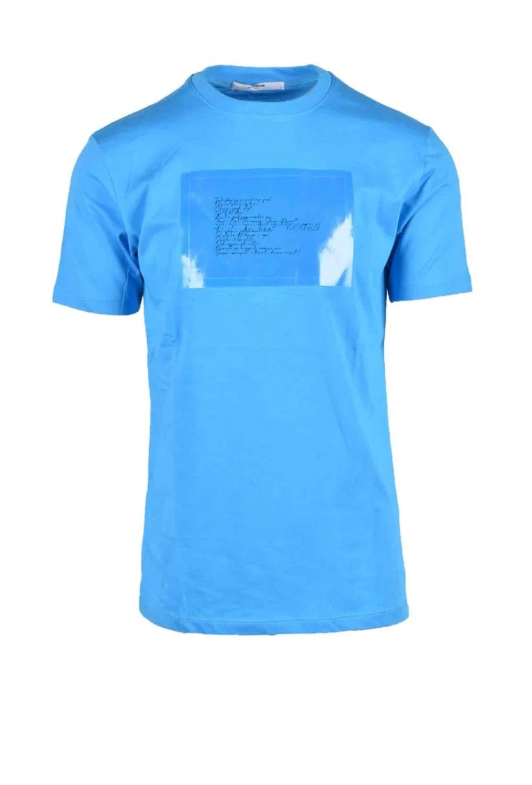 Takeshy Kurosawa Turquoise Graphic Cotton T-Shirt