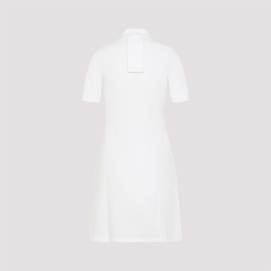 Courrèges A-Line White Cotton Dress With Polo Collar