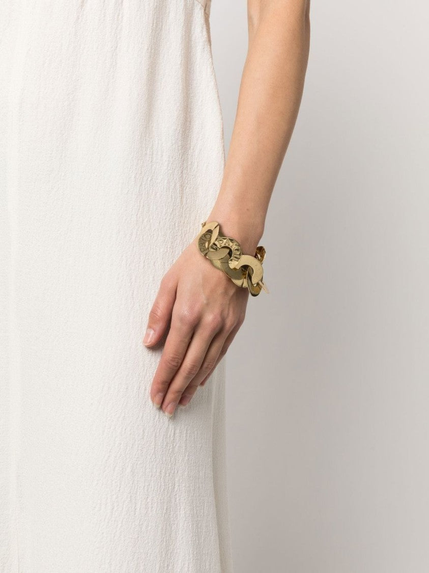 Patou Hammered-Effect Gold-Plated Coin Bracelet
