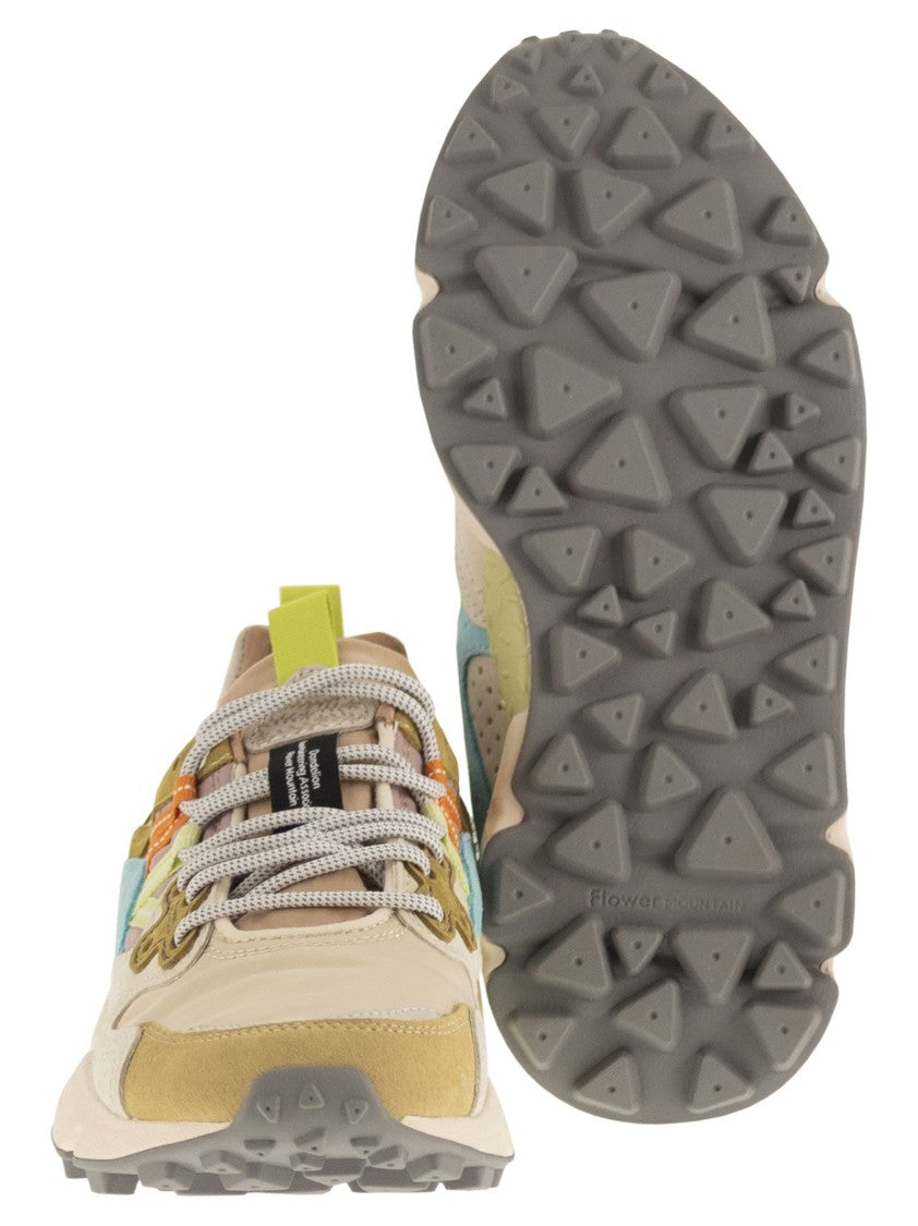 Flower Mountain Yamano 3 - Sneakers In Suede And Technical Fabric