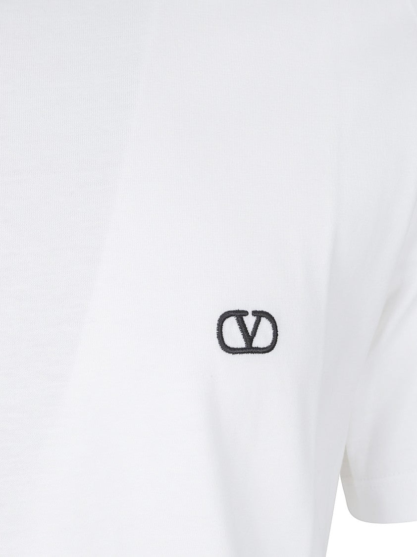 Valentino Garavani Signature Embroidered Cotton T-Shirt