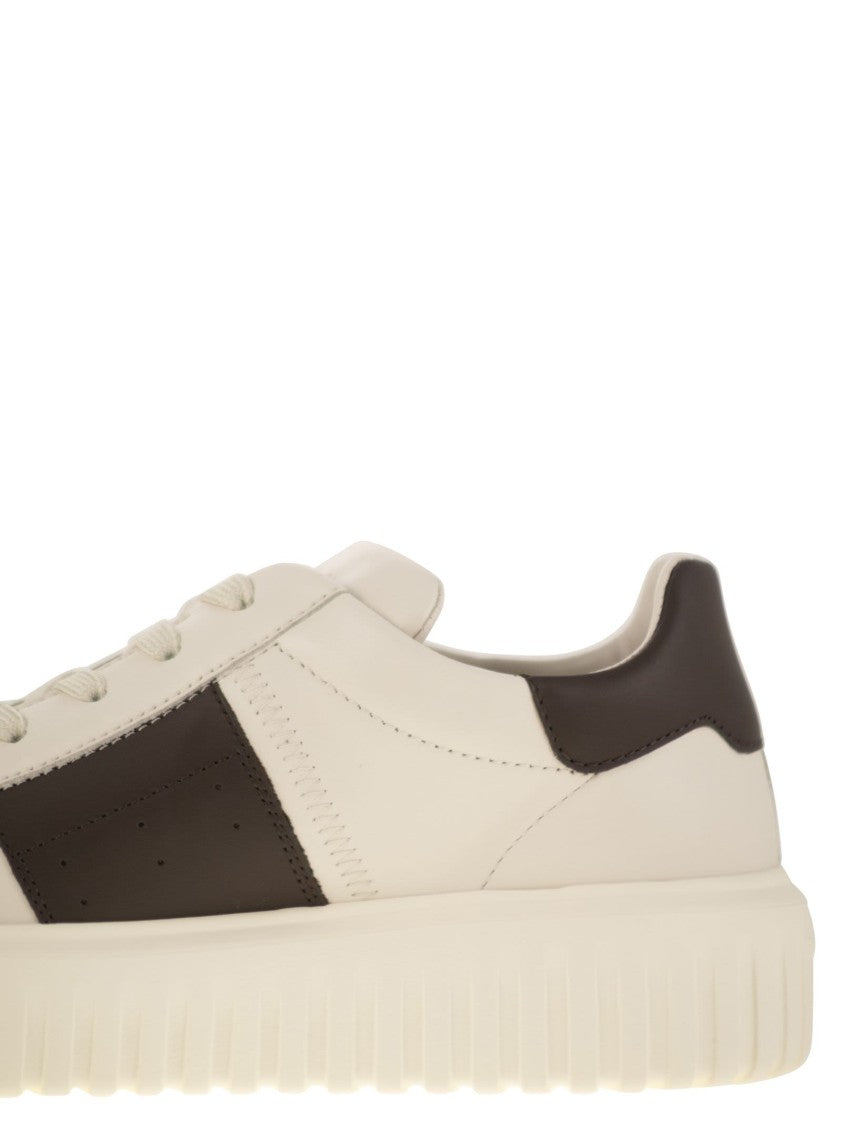 Hogan H-Stripes Leather Trainers