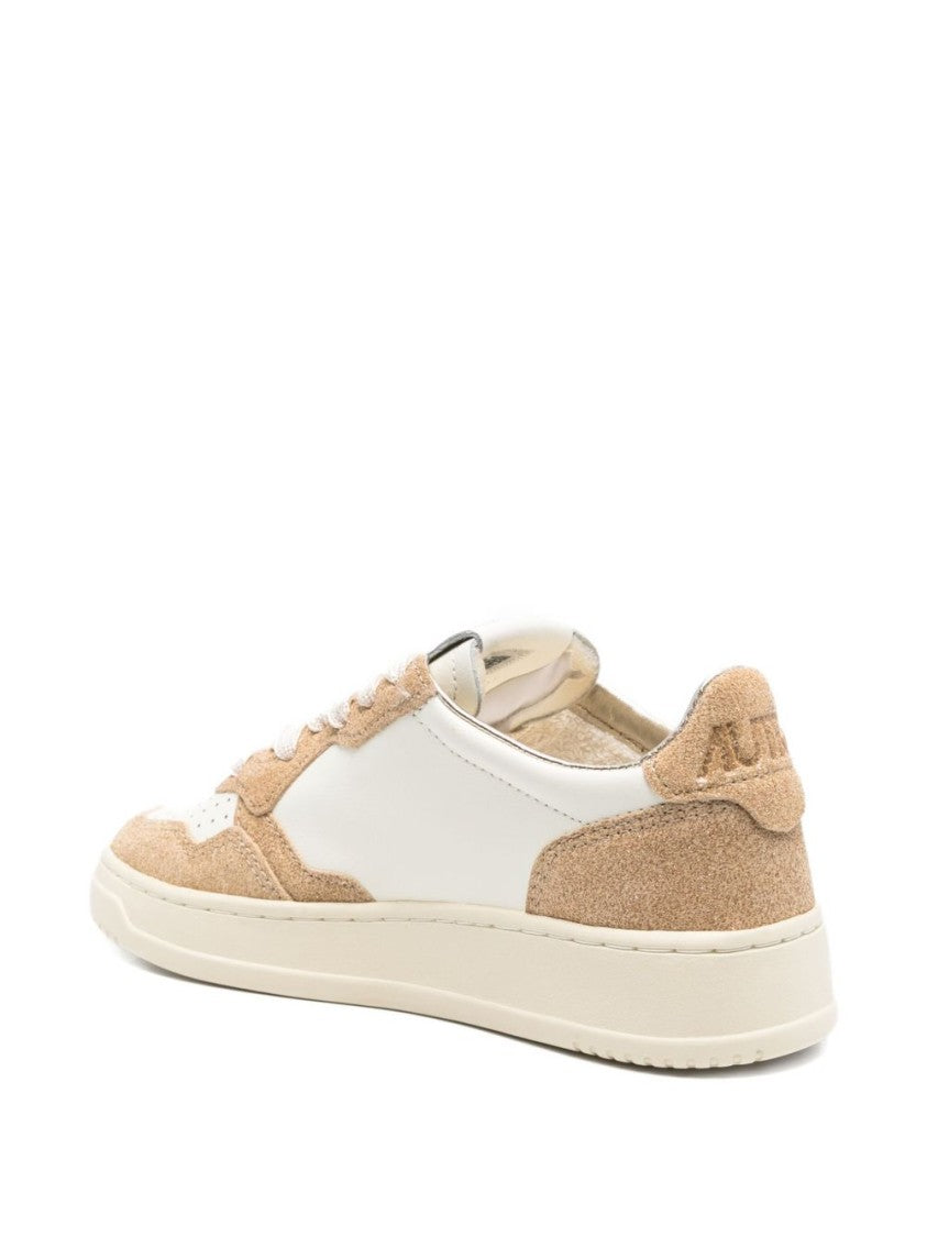 Autry Sand Beige Perforated Suede Insert Sneakers