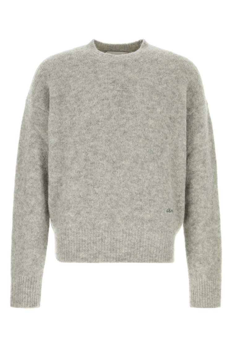 Ami Melange Grey Alpaca Blend Sweater