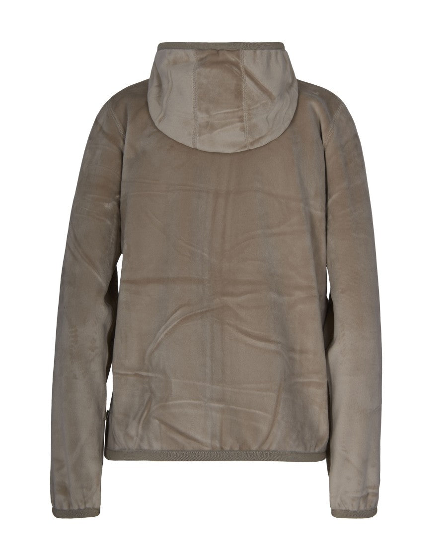 K-Way Beige Lily Velour Polar Double Jacket