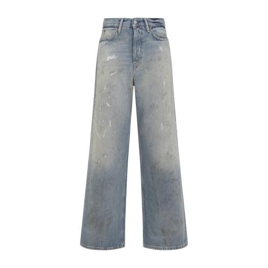 Acne Studios Wide-Leg Denim Pants With High Waist