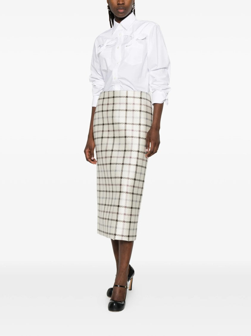 Moschino White Button-Up Shirt With Bow Pocket Details