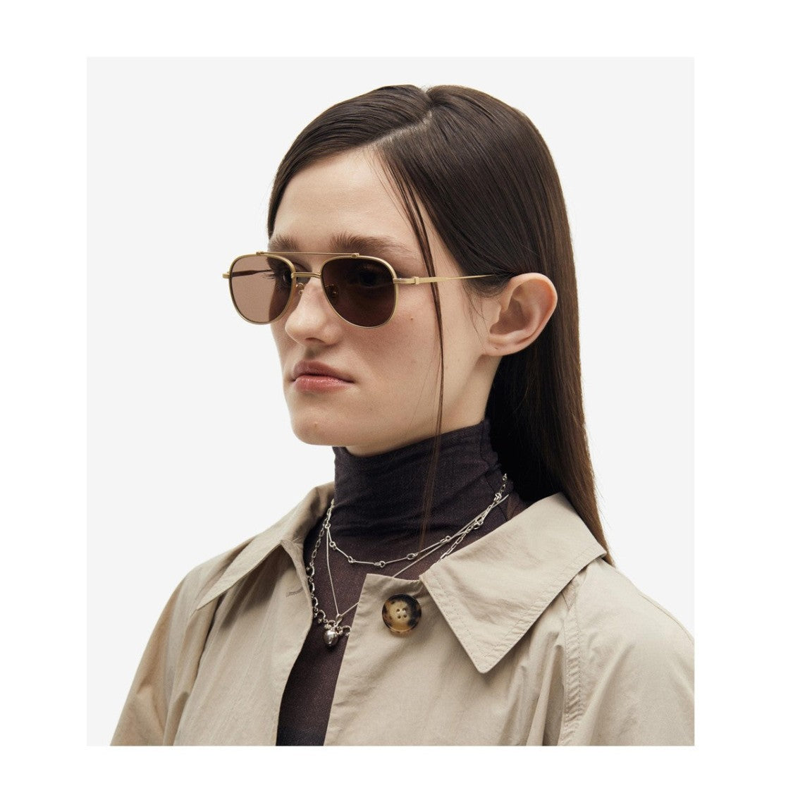 Projekt Produkt Gold P11 Clcc3 Titanium Aviator Sunglasses