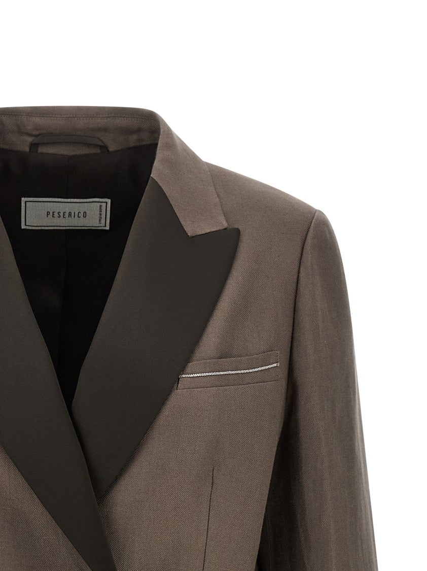 Peserico Satin Linen Blazer