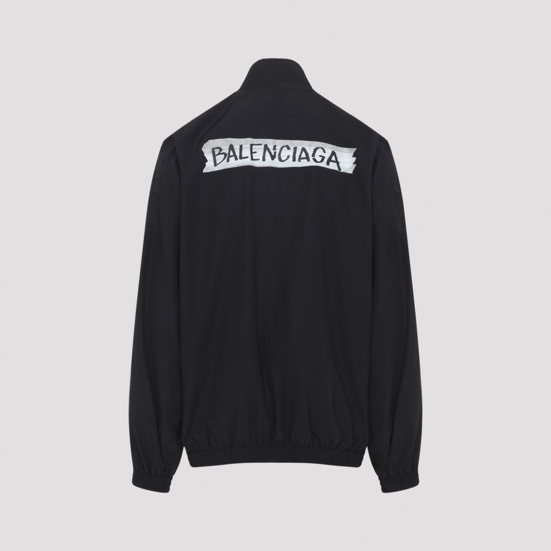 Balenciaga Black Casual Jacket With Graphic Logo Detail