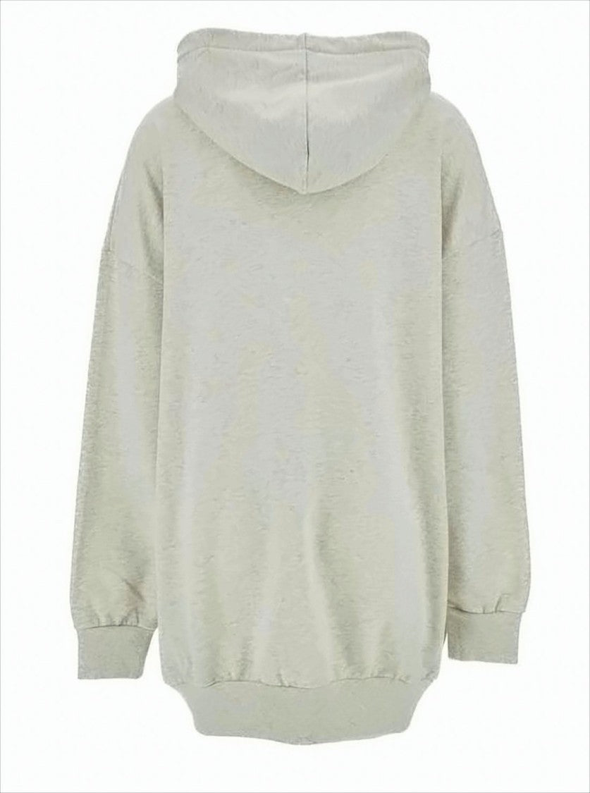 Isabel Marant Relaxed-Fit Heathered Hoodie With Subtle Logo