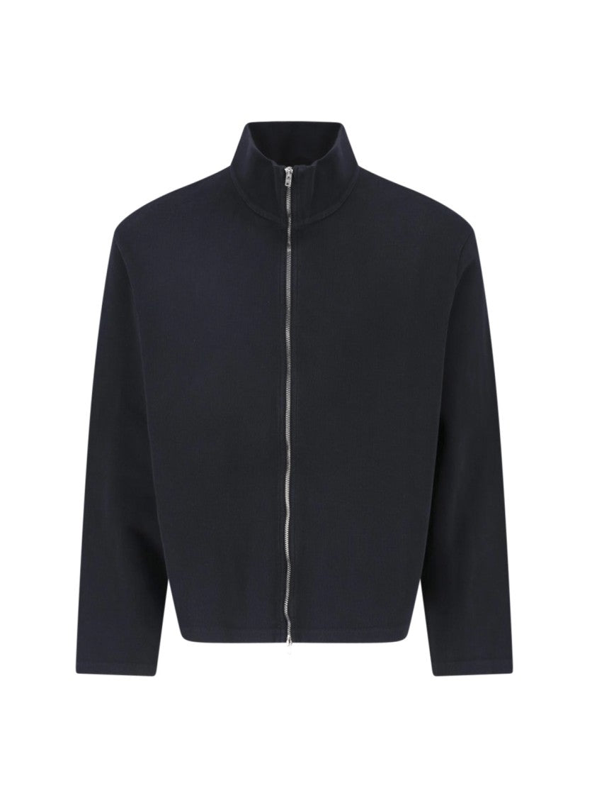 Our Legacy Black Shrunken Cotton Zip-Through Knit
