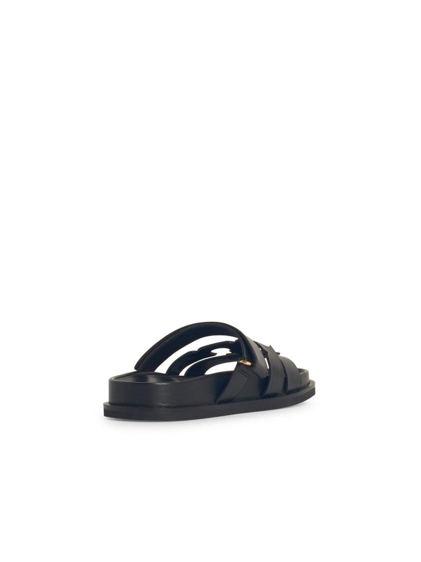 Tory Burch Ines' Black Leather Slippers