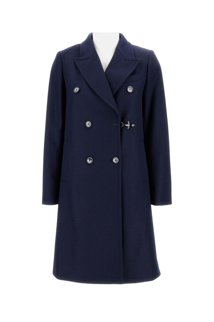 Fay Long Double-Breasted Tailored Coat