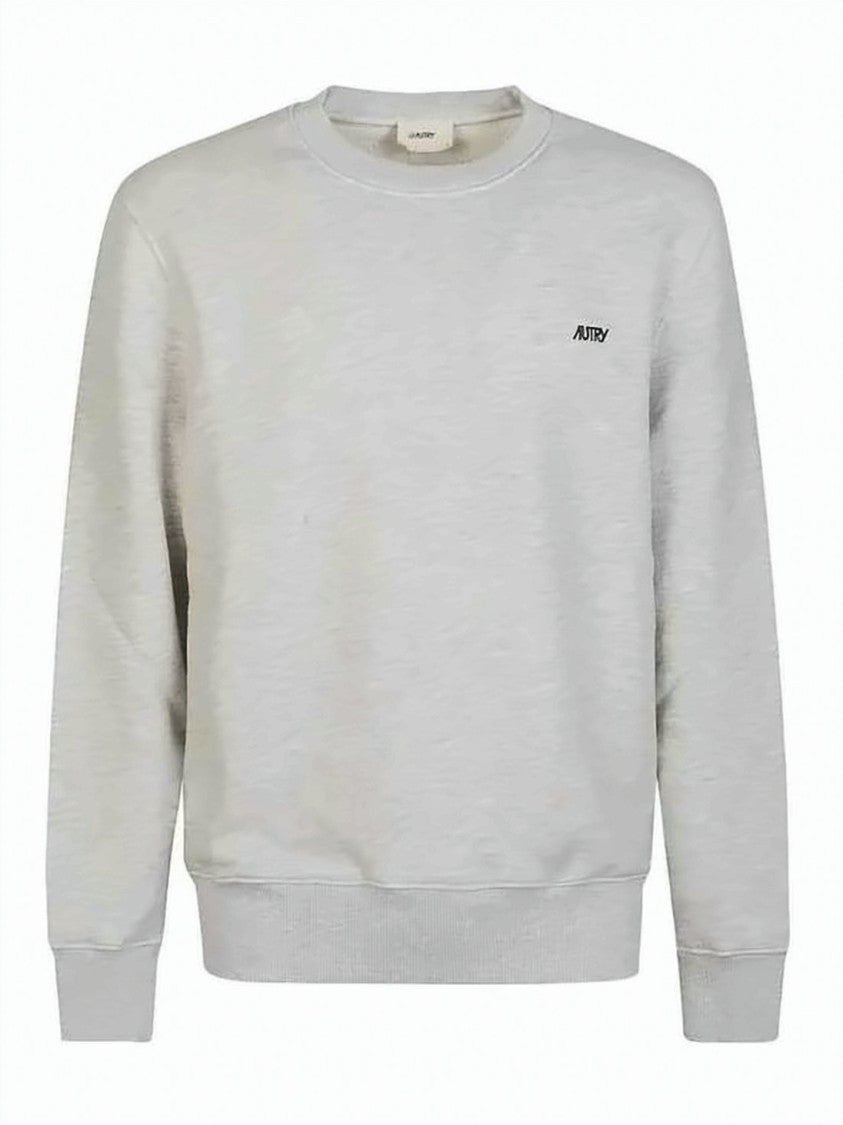 Autry Relaxed Fit Long-Sleeve Crewneck Sweatshirt With Ribbed Cuffs