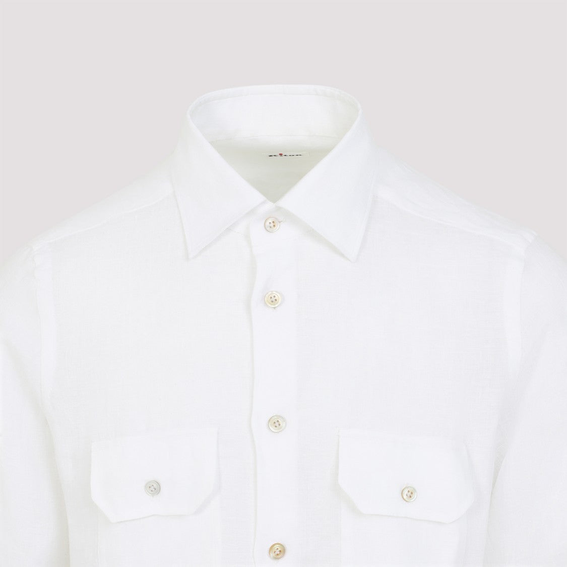 Kiton White Linen Shirt