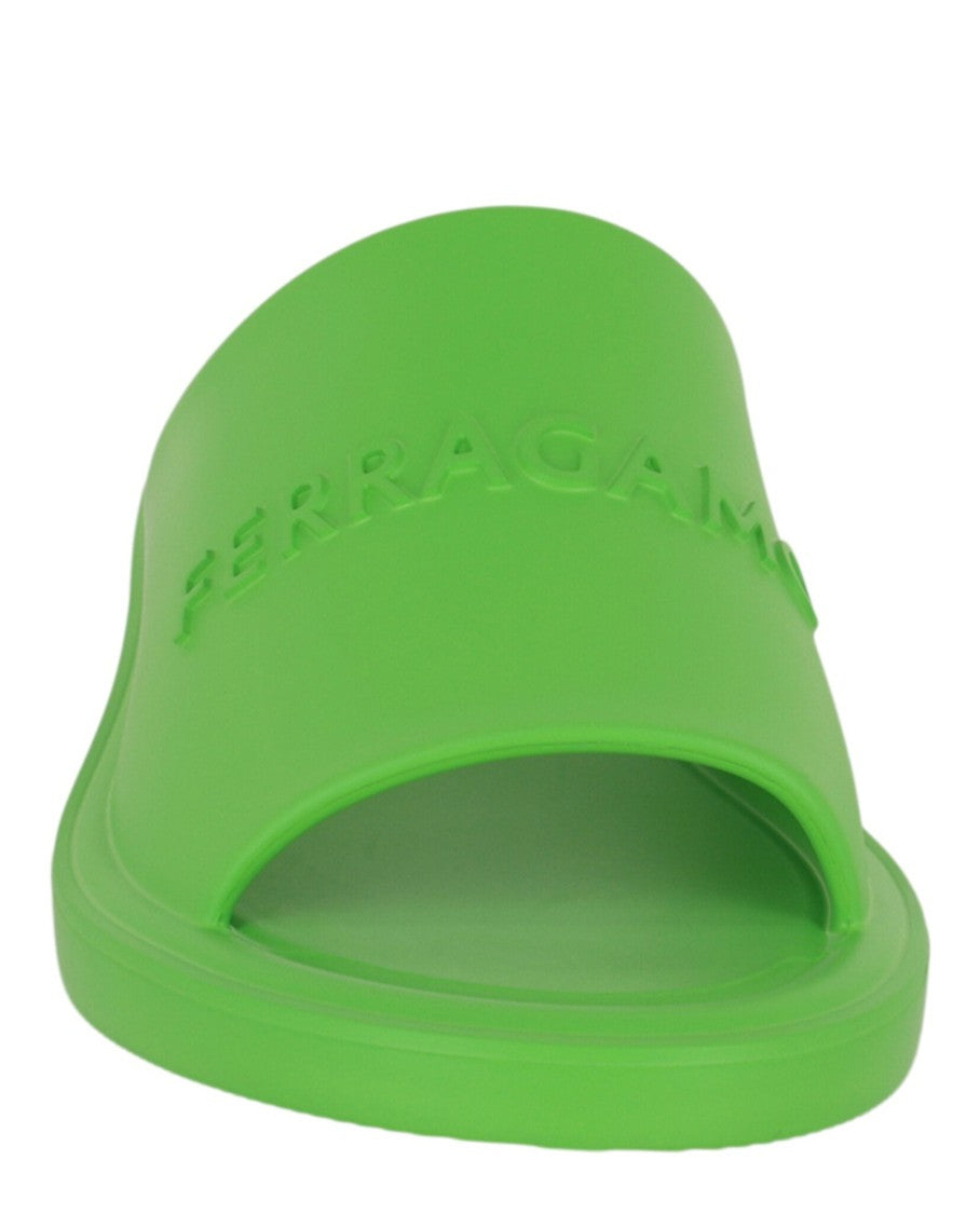 Ferragamo Giuneva Logo Embossed Slides