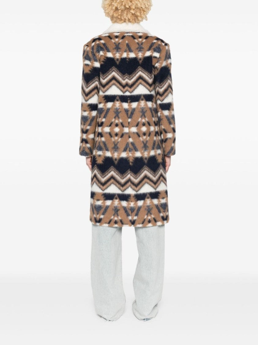 Ava Adore Multicolor Coat With Logo