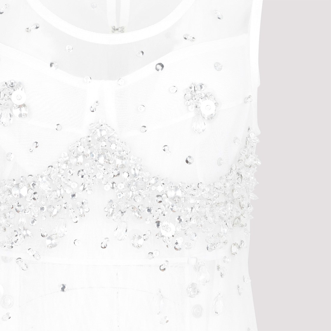 Bottega Veneta White Crystal Dress
