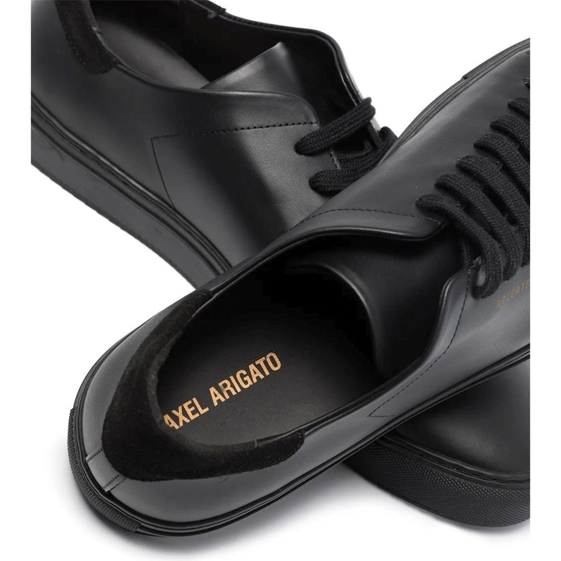 Axel Arigato Black Clean 90 Minimalist Textured Heel Leather Sneakers