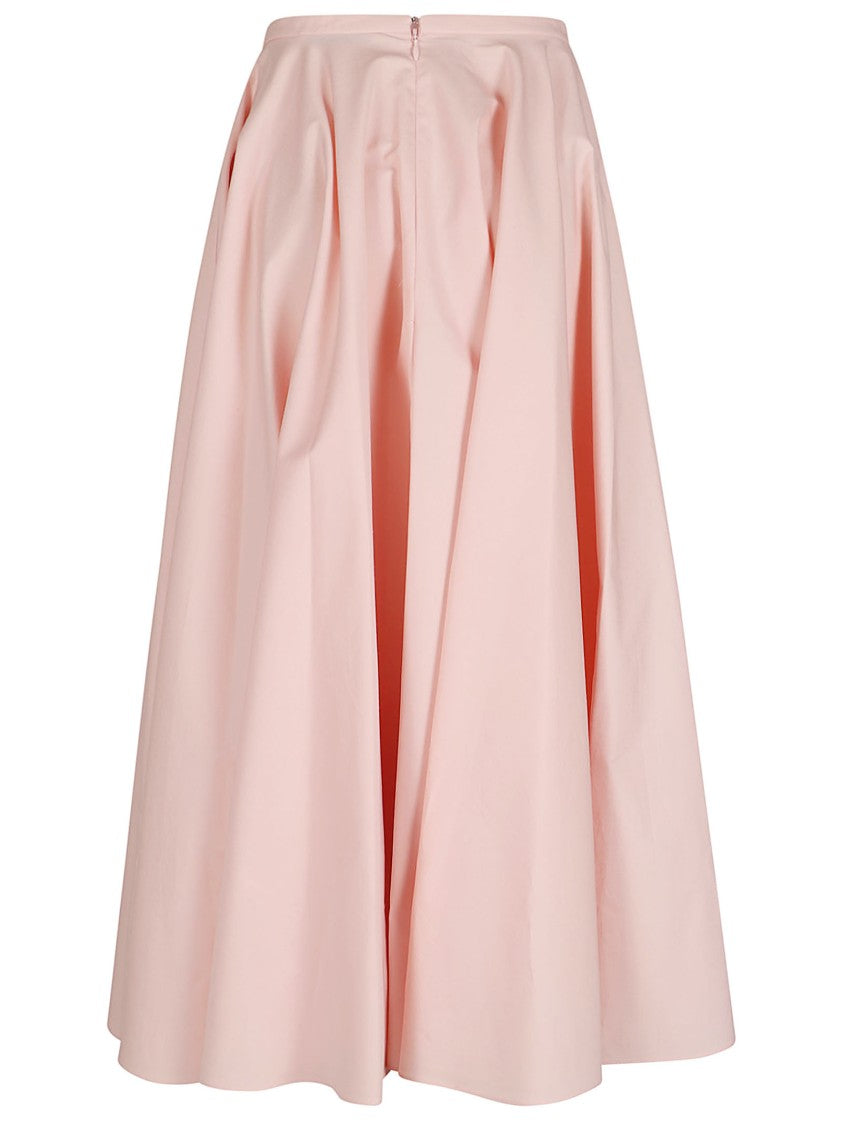 Givenchy Voluminous Flared Midi Skirt With Concealed Zipper