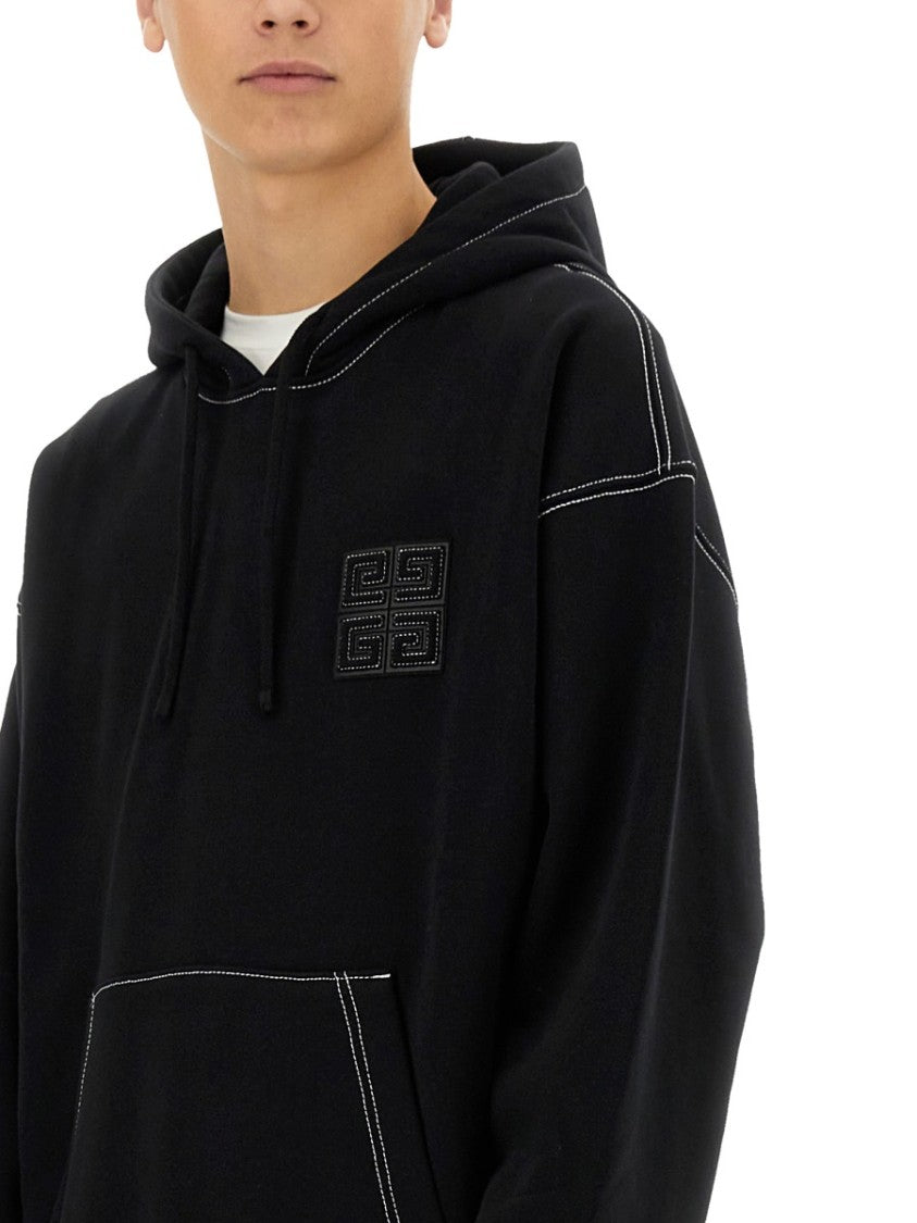 Givenchy Relaxed-Fit Black Hoodie With Drawstring