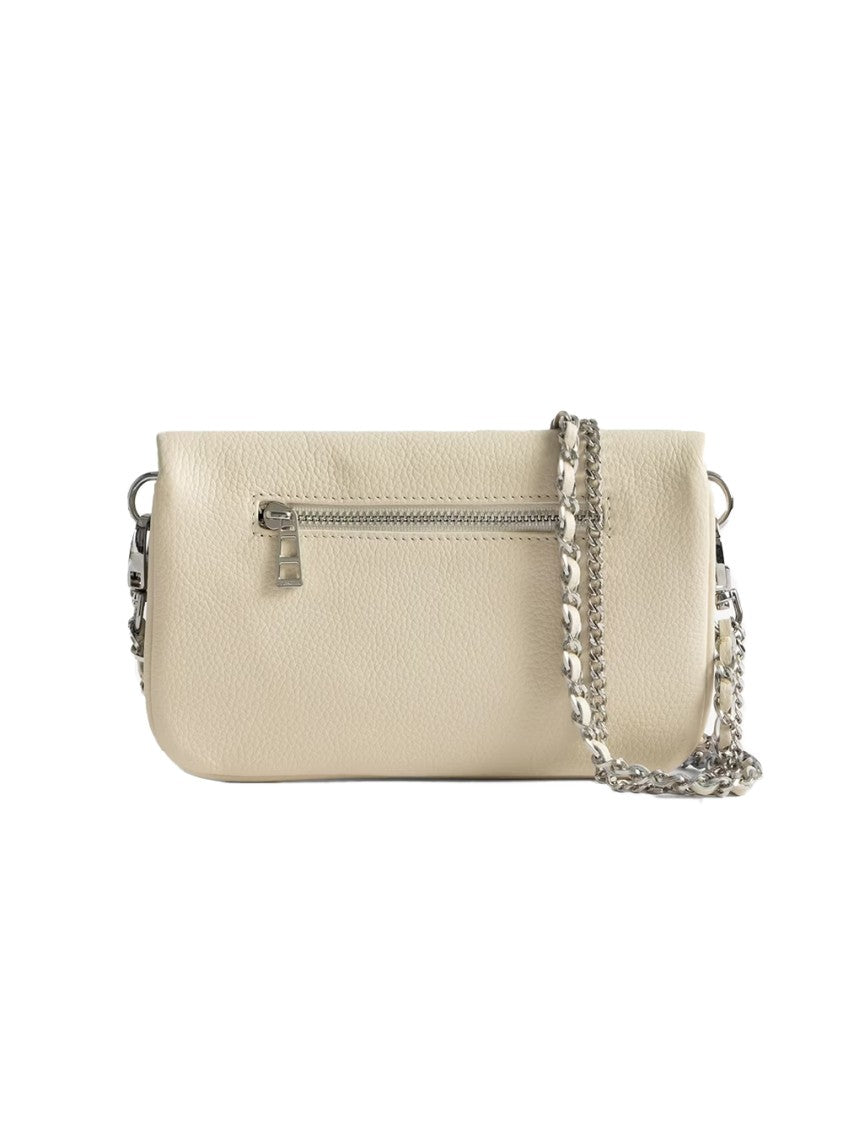 Zadig & Voltaire Rectangular Textured Clutch Bag With Metallic Wing Detail