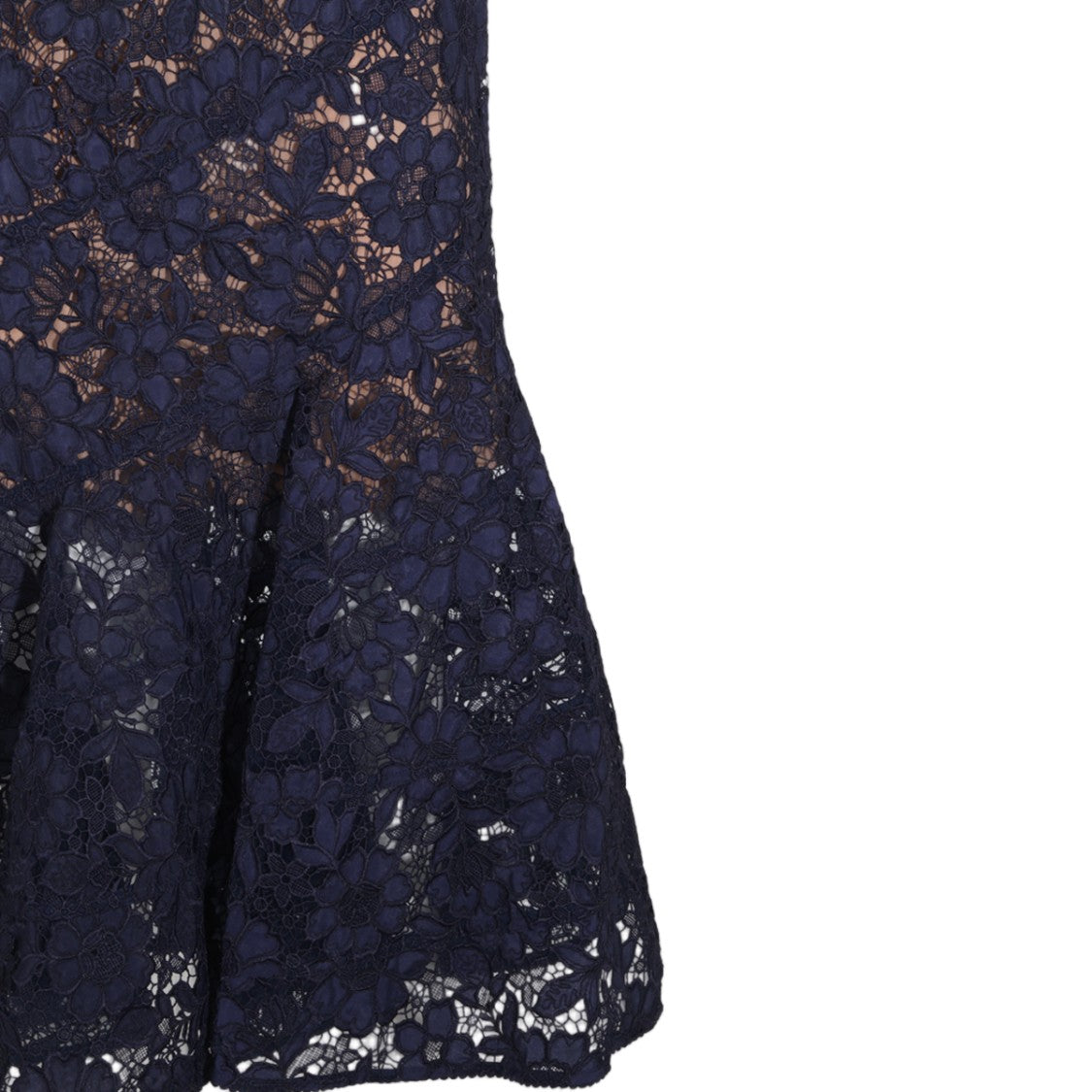 Self-Portrait Intricate Floral Lace Midi Dress