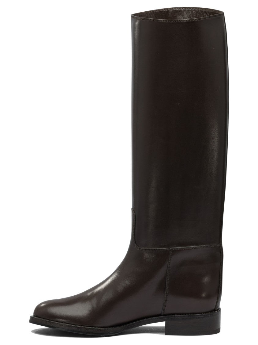 Maretto Mid-Calf Brown Leather Boots
