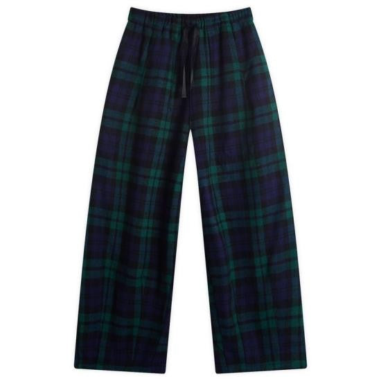 Needles Relaxed Fit Tartan Plaid Wide Leg Pants