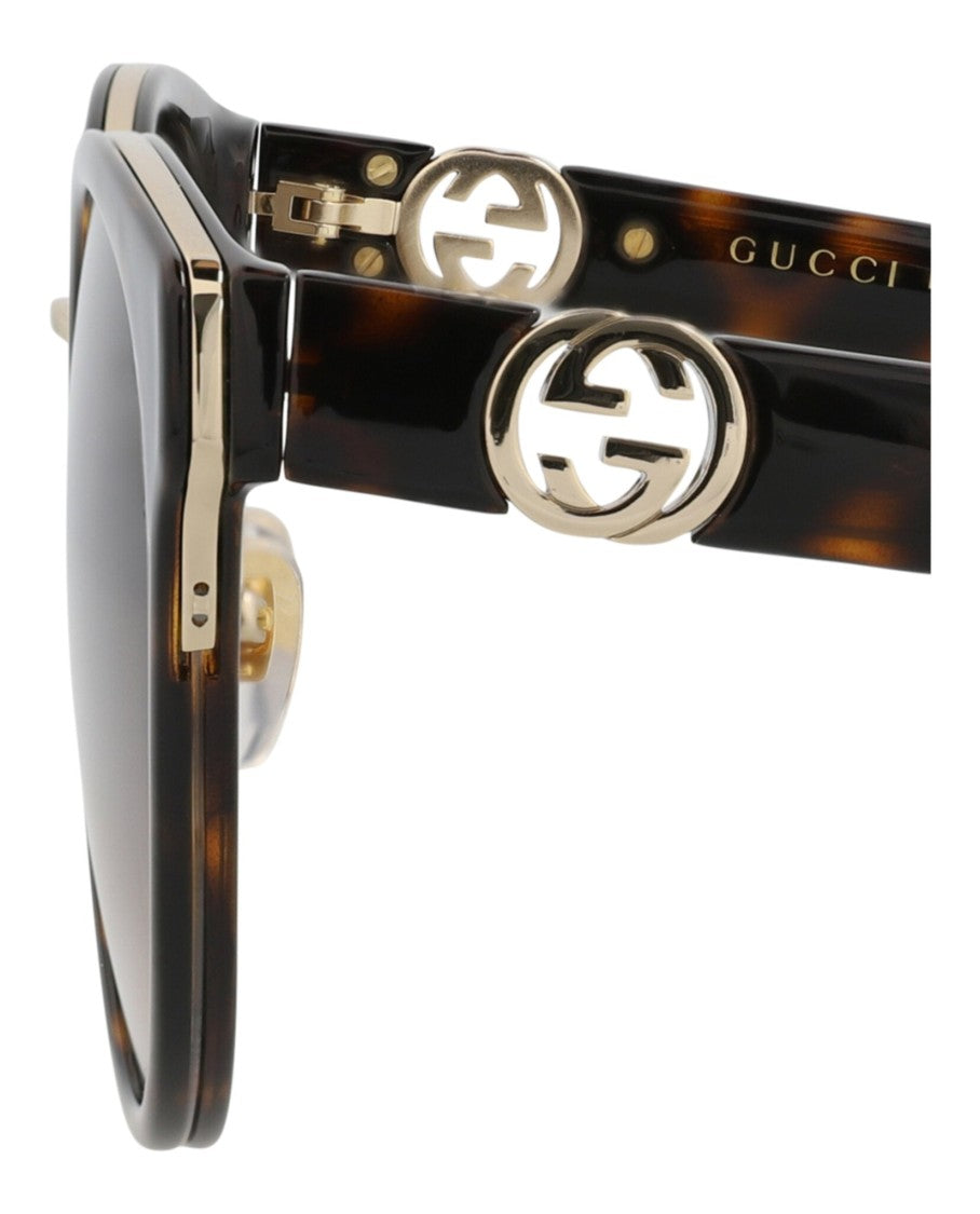 Gucci Round-Frame Injection Sunglasses
