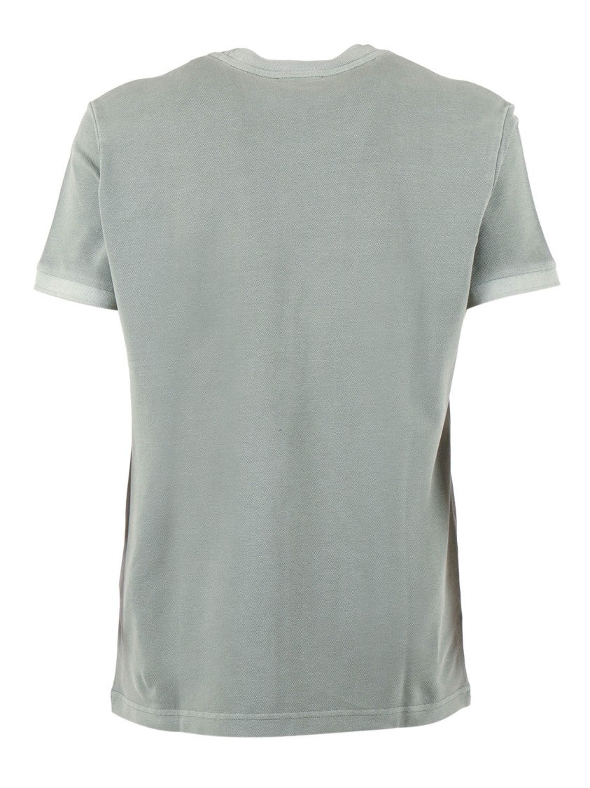 Fay Short Sleeve Piquet Frosted T-Shirt