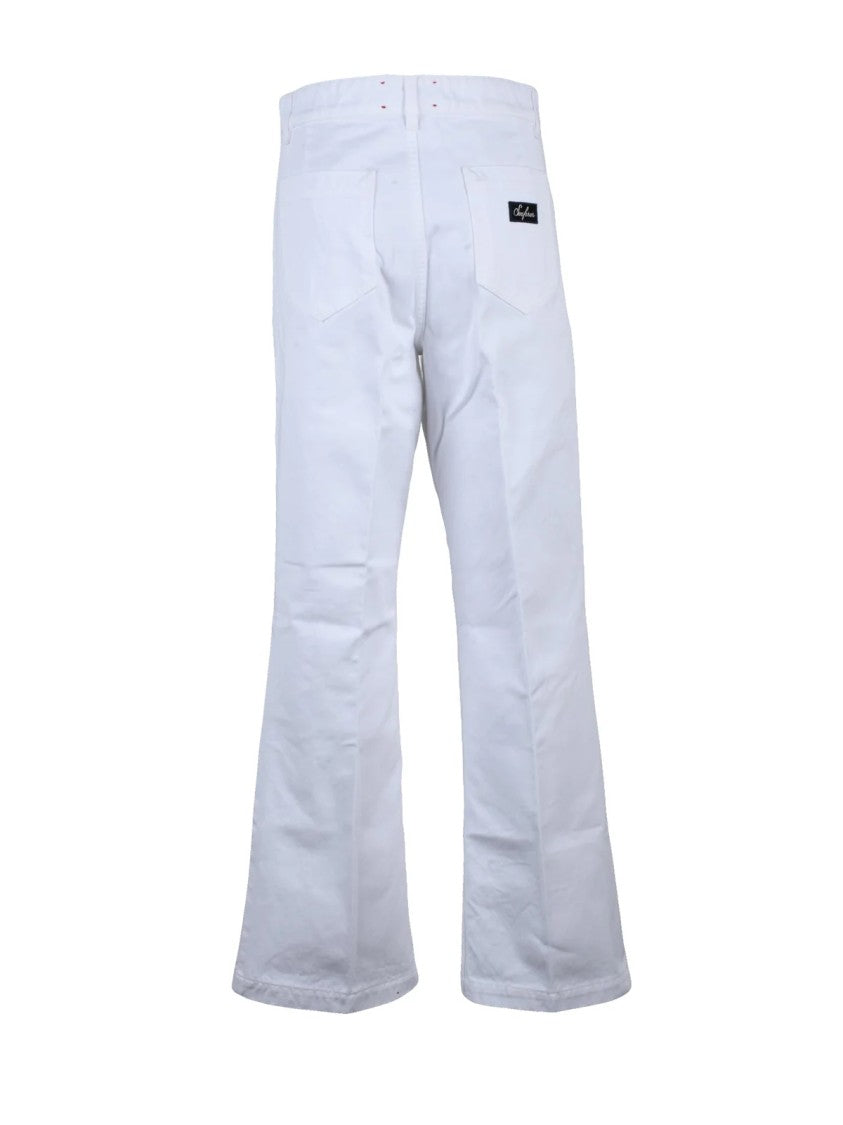 Seafarer White Curt Straight Leg Cotton Jeans
