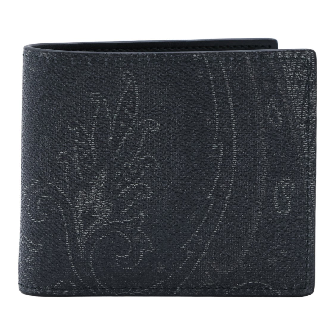 Etro Textured Bifold Wallet With Paisley Embossing