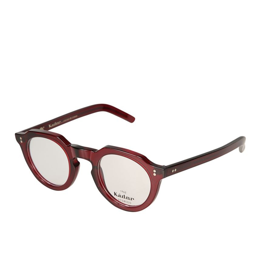 Kador Storiko Round Frame Burgundy Eyeglasses With Keyhole Bridge Design
