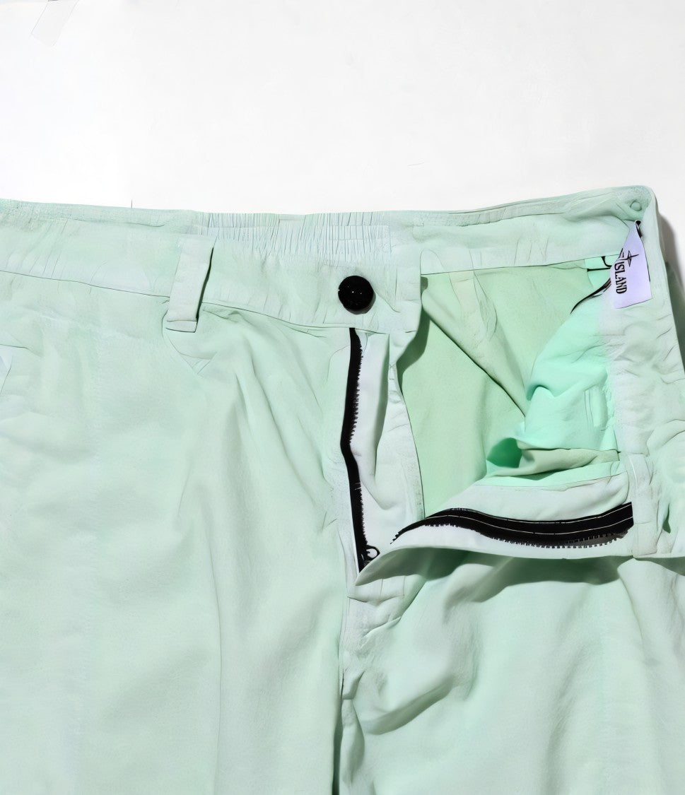 Stone Island Relaxed Fit Pastel Green Straight Pants