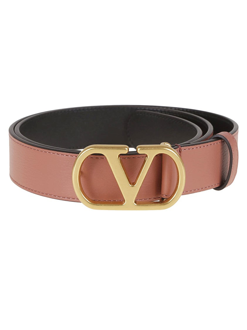 Valentino Pink/Purple Calfskin H.30 Vlogo Signature Belt