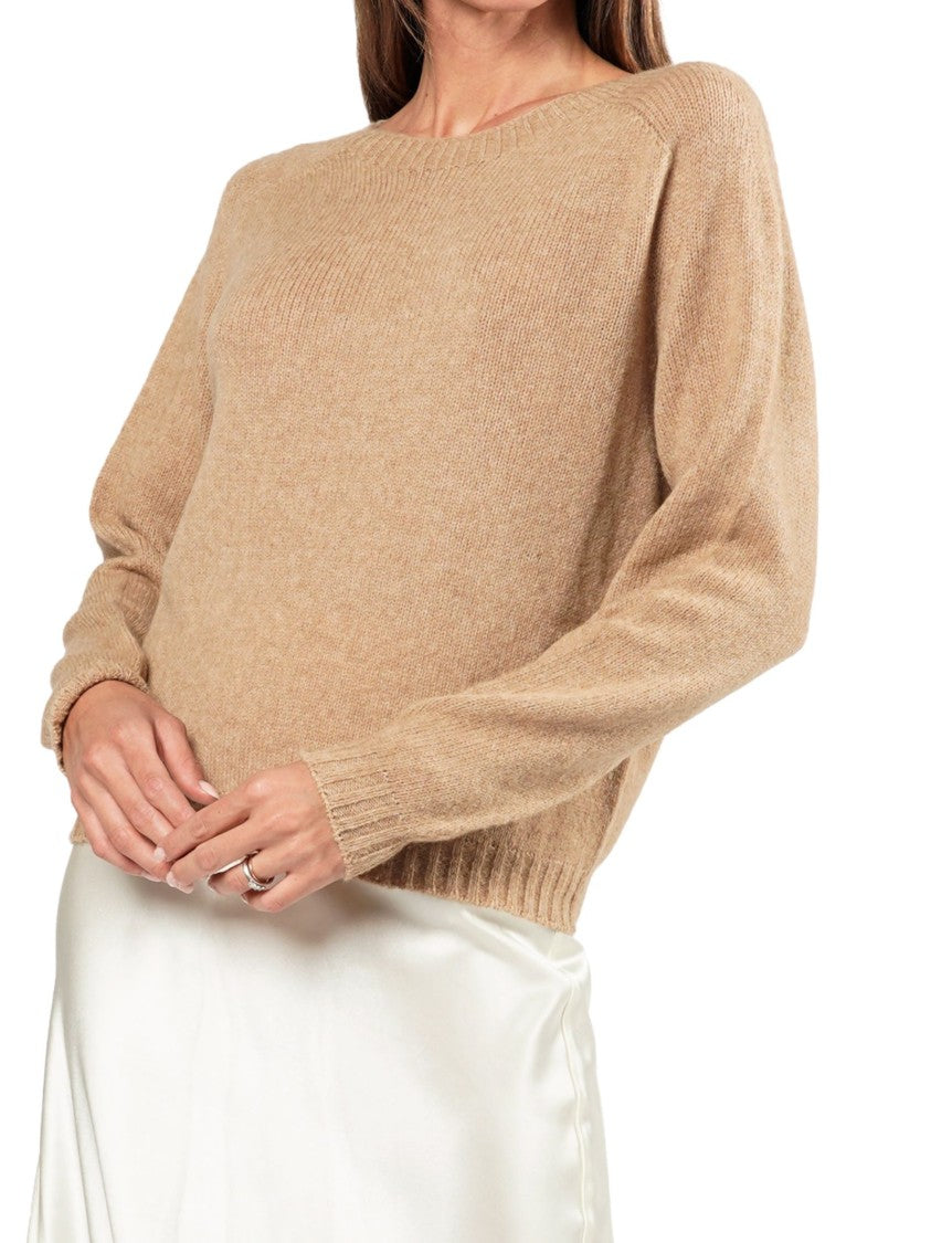 Roberto Collina Brushed Knit Sweater Round Neck Raglan