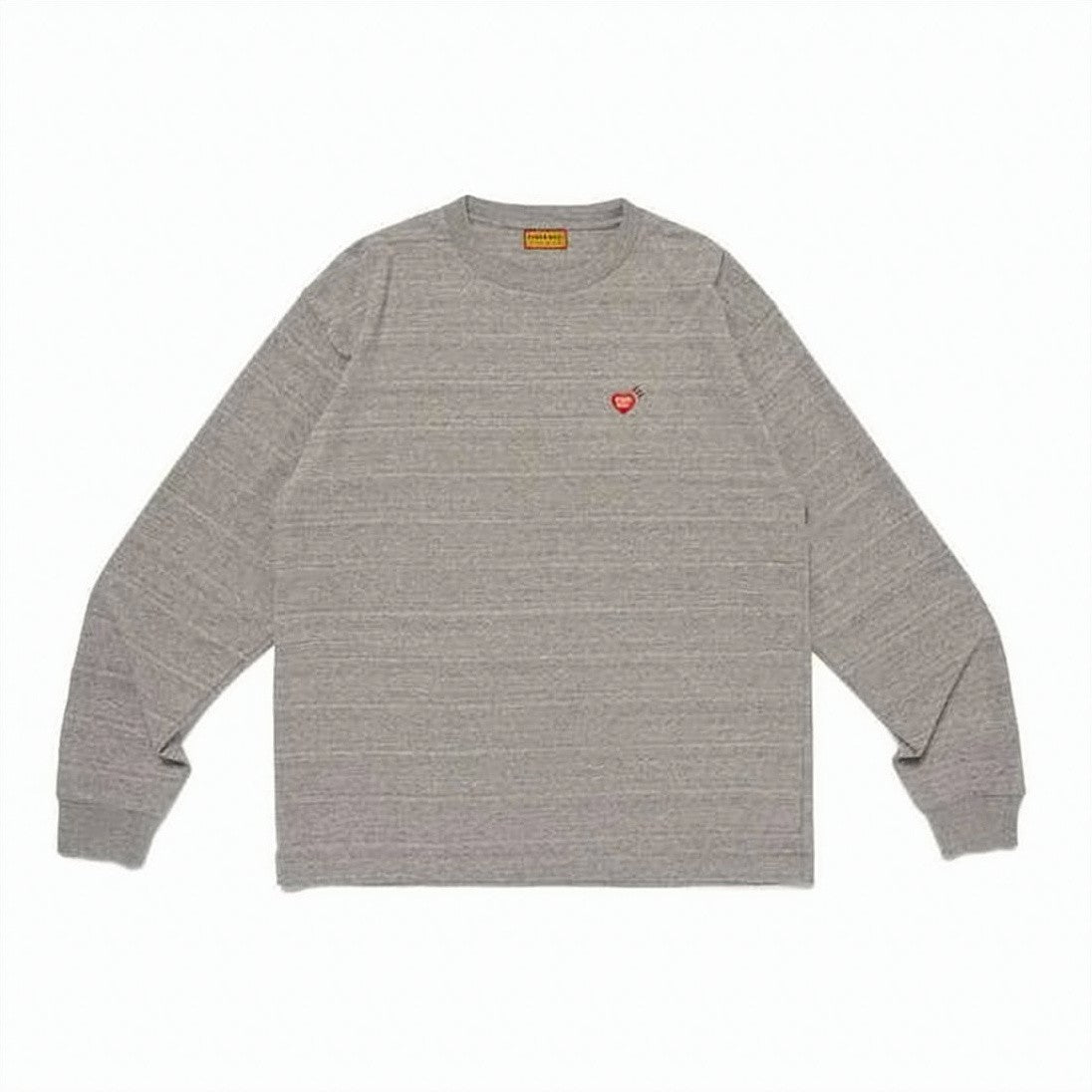 Humanmade Heathered Grey Long-Sleeve Shirt With Playful Graphics