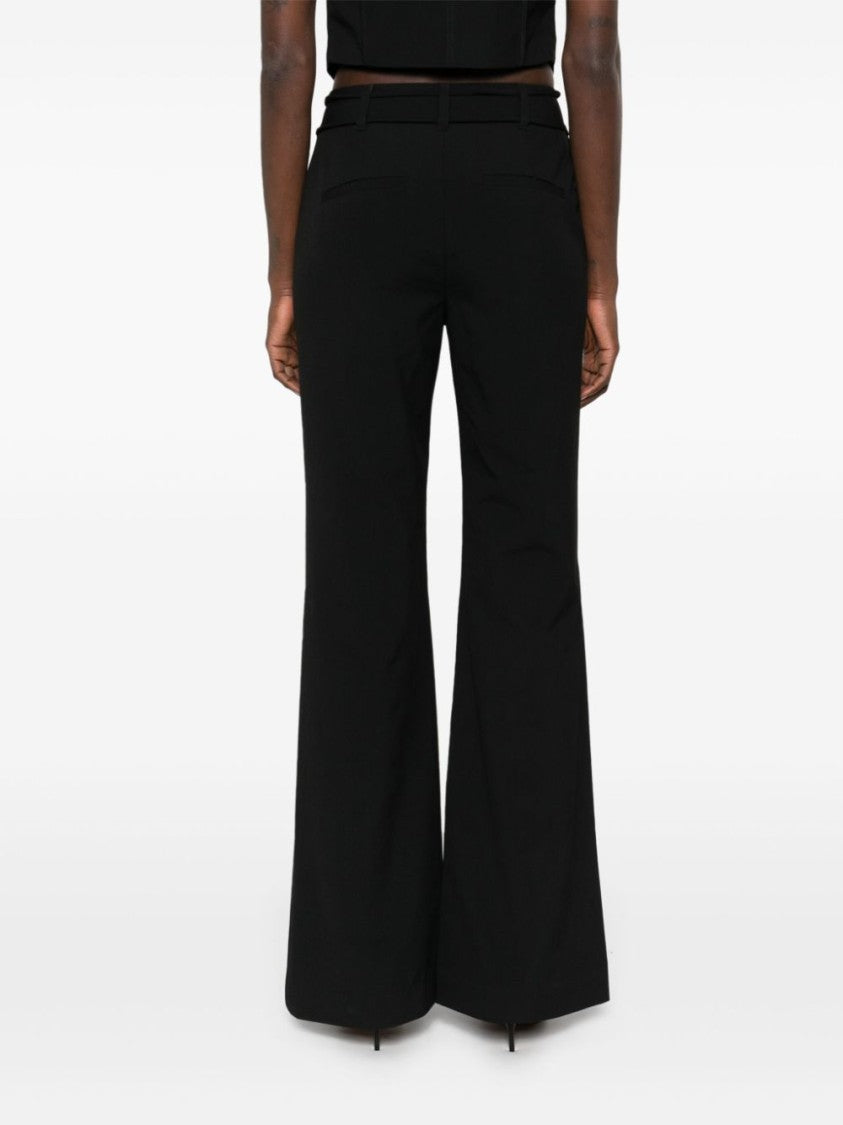 Rotate Black Flared High-Waist Pants