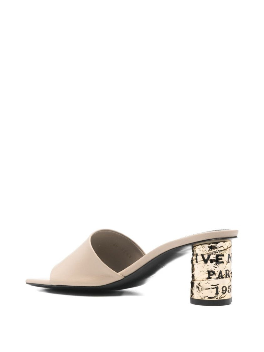 Givenchy Beige Silk And Nylon Wedge Sandals