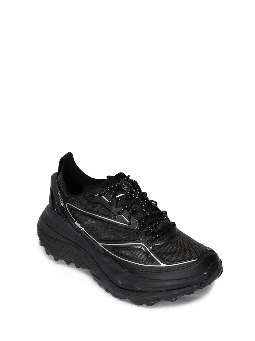 Hoka Streamlined White Sneakers With Cushioned Sole