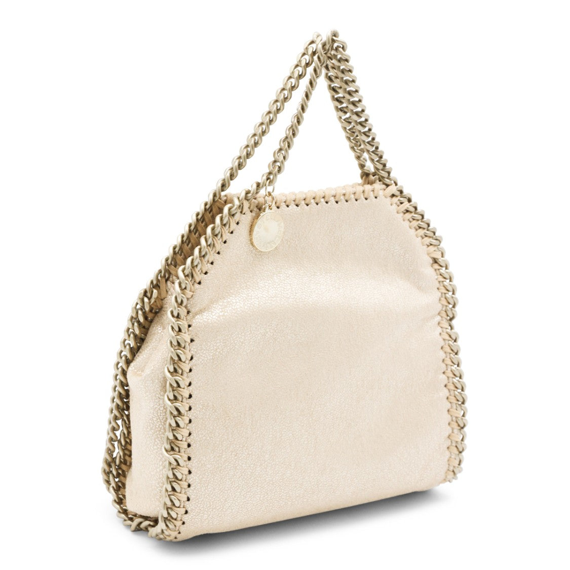 Stella Mccartney Compact Gold Faux Leather Tote