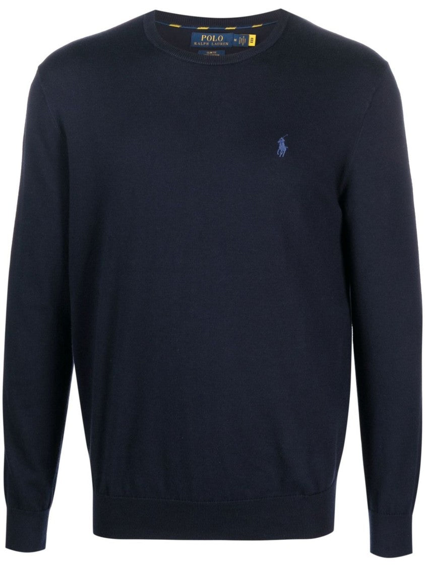 Polo Ralph Lauren Dark Navy Sweater Crew Neck Cotton Sweater