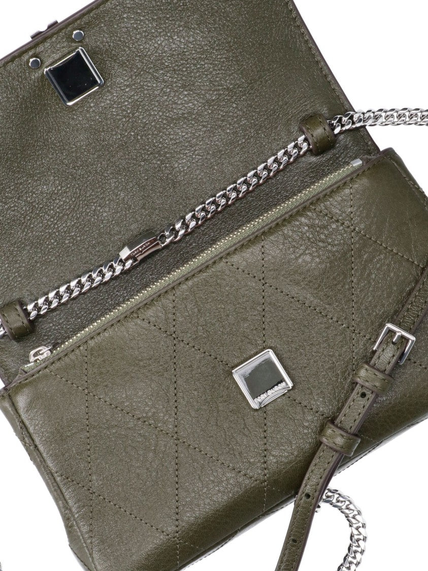 Tory Burch Brown Charlie Quilted Leather Wallet